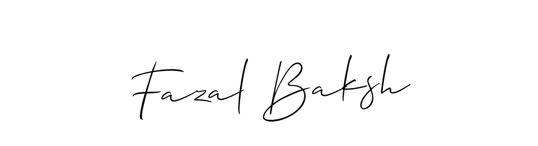 How to make Fazal Baksh name signature. Use Allison_Script style for creating short signs online. This is the latest handwritten sign. Fazal Baksh signature style 2 images and pictures png