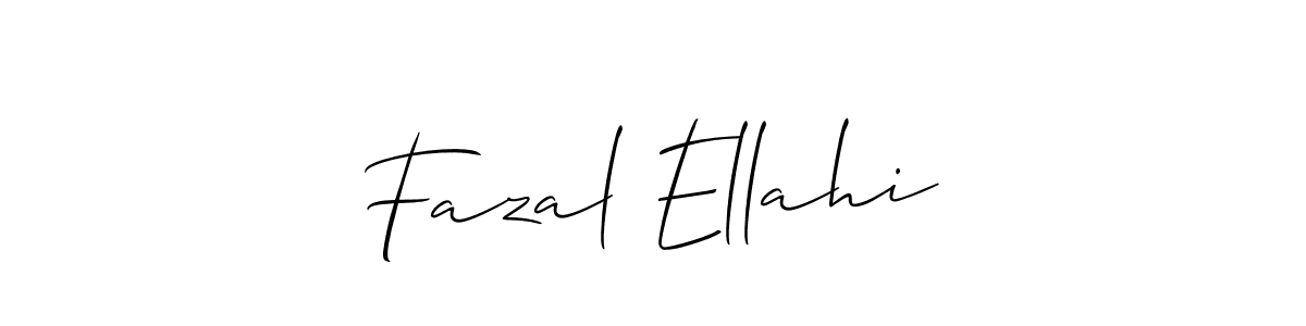 Create a beautiful signature design for name Fazal Ellahi. With this signature (Allison_Script) fonts, you can make a handwritten signature for free. Fazal Ellahi signature style 2 images and pictures png