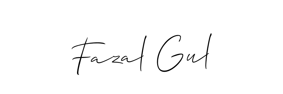 Create a beautiful signature design for name Fazal Gul. With this signature (Allison_Script) fonts, you can make a handwritten signature for free. Fazal Gul signature style 2 images and pictures png