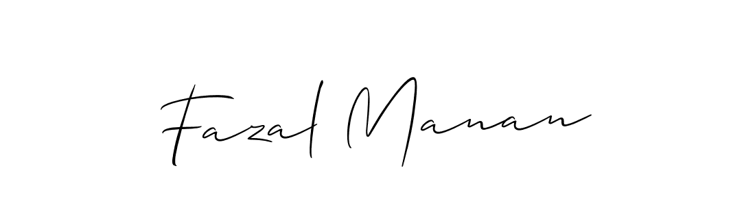 Use a signature maker to create a handwritten signature online. With this signature software, you can design (Allison_Script) your own signature for name Fazal Manan. Fazal Manan signature style 2 images and pictures png