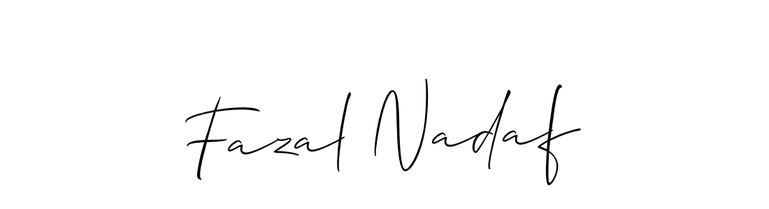 Design your own signature with our free online signature maker. With this signature software, you can create a handwritten (Allison_Script) signature for name Fazal Nadaf. Fazal Nadaf signature style 2 images and pictures png