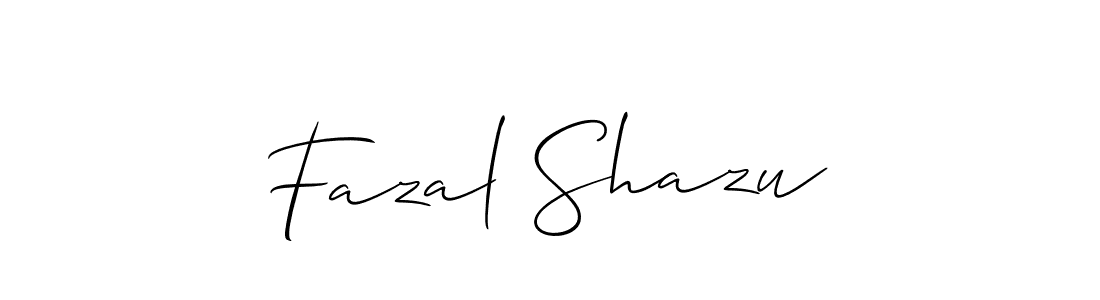 Use a signature maker to create a handwritten signature online. With this signature software, you can design (Allison_Script) your own signature for name Fazal Shazu. Fazal Shazu signature style 2 images and pictures png