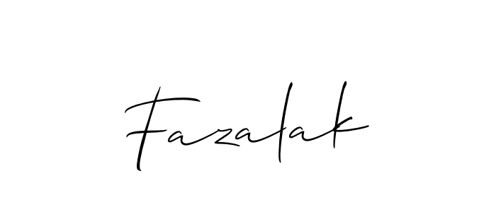 You should practise on your own different ways (Allison_Script) to write your name (Fazalak) in signature. don't let someone else do it for you. Fazalak signature style 2 images and pictures png