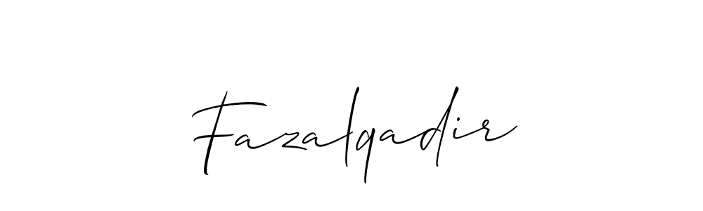 Design your own signature with our free online signature maker. With this signature software, you can create a handwritten (Allison_Script) signature for name Fazalqadir. Fazalqadir signature style 2 images and pictures png