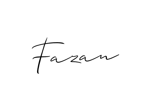 The best way (Allison_Script) to make a short signature is to pick only two or three words in your name. The name Fazan include a total of six letters. For converting this name. Fazan signature style 2 images and pictures png