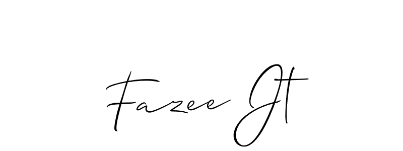 You should practise on your own different ways (Allison_Script) to write your name (Fazee Jt) in signature. don't let someone else do it for you. Fazee Jt signature style 2 images and pictures png