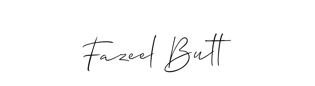 How to make Fazeel Butt name signature. Use Allison_Script style for creating short signs online. This is the latest handwritten sign. Fazeel Butt signature style 2 images and pictures png