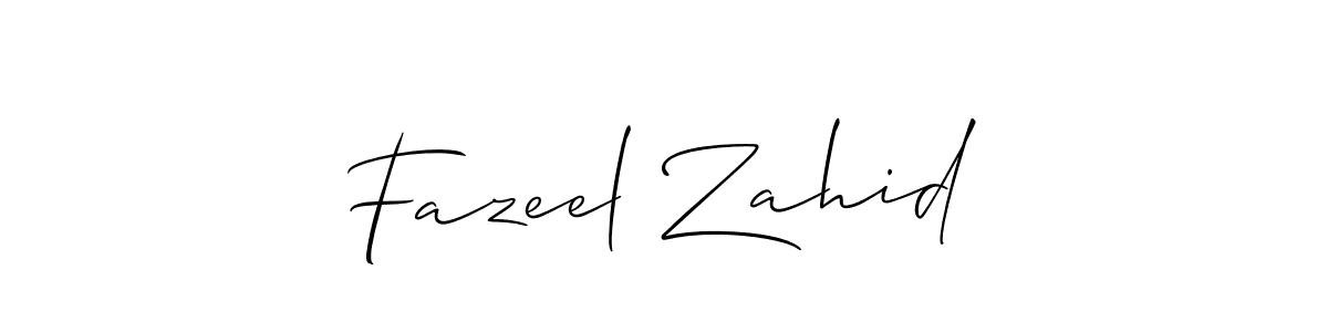 Make a short Fazeel Zahid signature style. Manage your documents anywhere anytime using Allison_Script. Create and add eSignatures, submit forms, share and send files easily. Fazeel Zahid signature style 2 images and pictures png