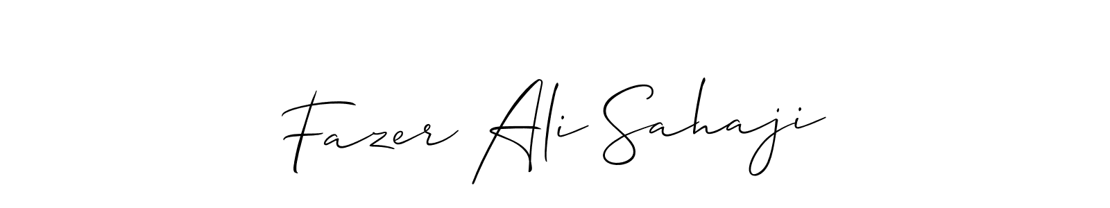 How to Draw Fazer Ali Sahaji signature style? Allison_Script is a latest design signature styles for name Fazer Ali Sahaji. Fazer Ali Sahaji signature style 2 images and pictures png