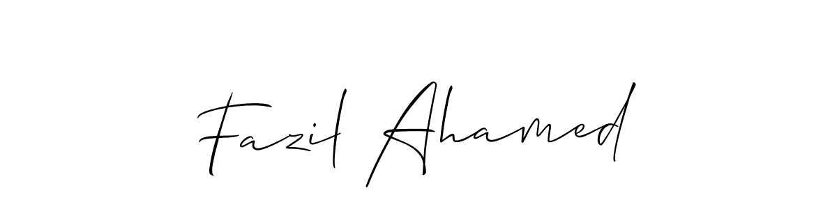 You should practise on your own different ways (Allison_Script) to write your name (Fazil Ahamed) in signature. don't let someone else do it for you. Fazil Ahamed signature style 2 images and pictures png