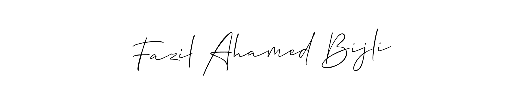How to make Fazil Ahamed Bijli signature? Allison_Script is a professional autograph style. Create handwritten signature for Fazil Ahamed Bijli name. Fazil Ahamed Bijli signature style 2 images and pictures png