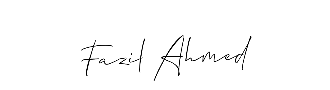 How to make Fazil Ahmed signature? Allison_Script is a professional autograph style. Create handwritten signature for Fazil Ahmed name. Fazil Ahmed signature style 2 images and pictures png