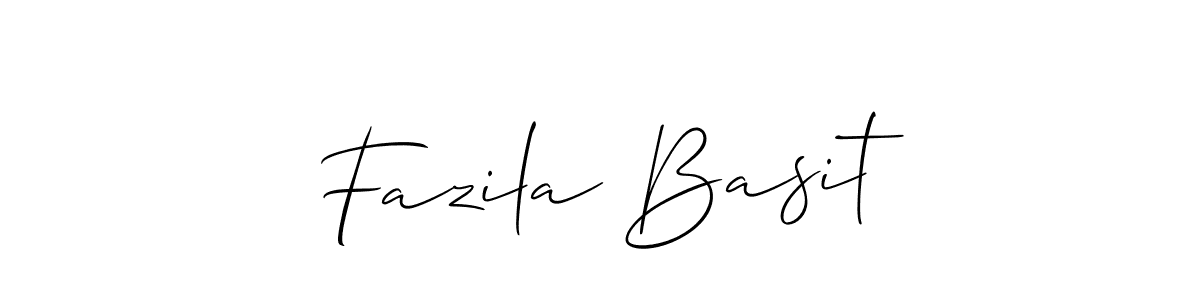 Design your own signature with our free online signature maker. With this signature software, you can create a handwritten (Allison_Script) signature for name Fazila Basit. Fazila Basit signature style 2 images and pictures png