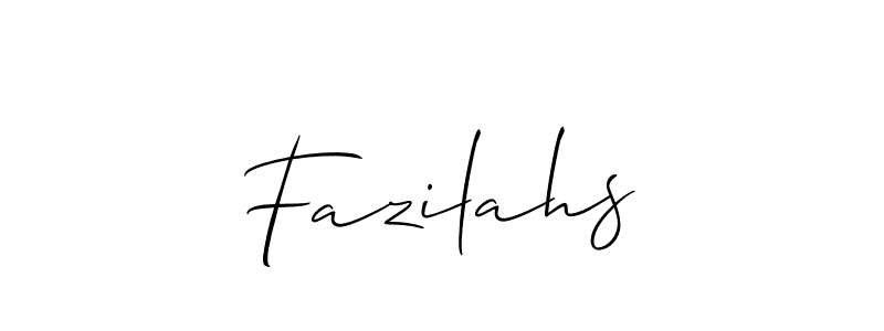 Also You can easily find your signature by using the search form. We will create Fazilahs name handwritten signature images for you free of cost using Allison_Script sign style. Fazilahs signature style 2 images and pictures png