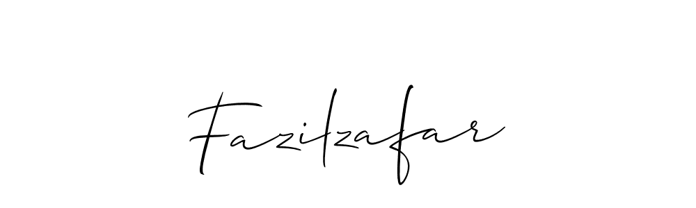 The best way (Allison_Script) to make a short signature is to pick only two or three words in your name. The name Fazilzafar include a total of six letters. For converting this name. Fazilzafar signature style 2 images and pictures png