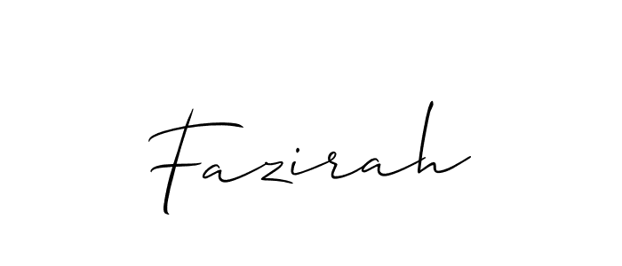 Allison_Script is a professional signature style that is perfect for those who want to add a touch of class to their signature. It is also a great choice for those who want to make their signature more unique. Get Fazirah name to fancy signature for free. Fazirah signature style 2 images and pictures png