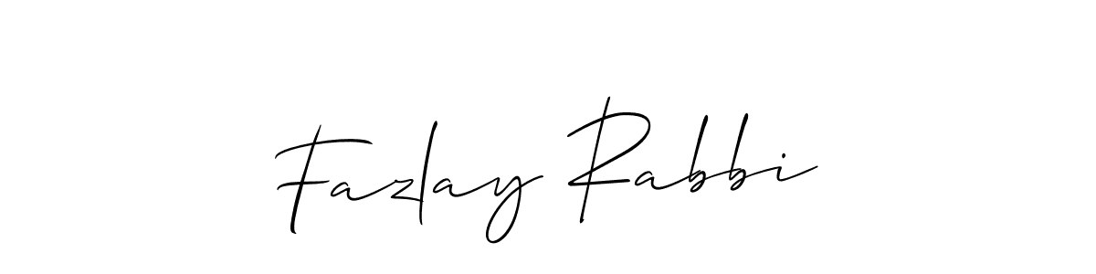 Fazlay Rabbi stylish signature style. Best Handwritten Sign (Allison_Script) for my name. Handwritten Signature Collection Ideas for my name Fazlay Rabbi. Fazlay Rabbi signature style 2 images and pictures png