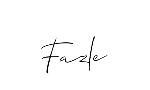 How to make Fazle signature? Allison_Script is a professional autograph style. Create handwritten signature for Fazle name. Fazle signature style 2 images and pictures png