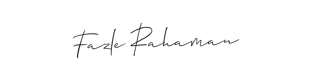 Use a signature maker to create a handwritten signature online. With this signature software, you can design (Allison_Script) your own signature for name Fazle Rahaman. Fazle Rahaman signature style 2 images and pictures png