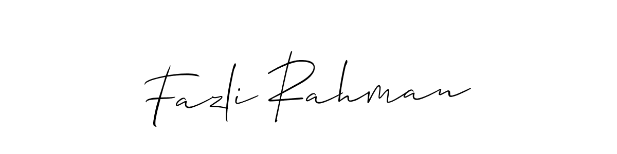 Also You can easily find your signature by using the search form. We will create Fazli Rahman name handwritten signature images for you free of cost using Allison_Script sign style. Fazli Rahman signature style 2 images and pictures png