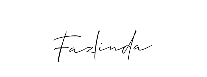 Best and Professional Signature Style for Fazlinda. Allison_Script Best Signature Style Collection. Fazlinda signature style 2 images and pictures png