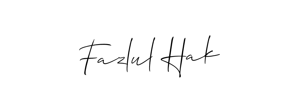 Use a signature maker to create a handwritten signature online. With this signature software, you can design (Allison_Script) your own signature for name Fazlul Hak. Fazlul Hak signature style 2 images and pictures png