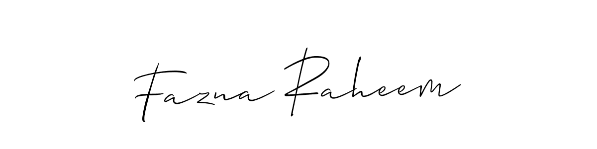 How to Draw Fazna Raheem signature style? Allison_Script is a latest design signature styles for name Fazna Raheem. Fazna Raheem signature style 2 images and pictures png