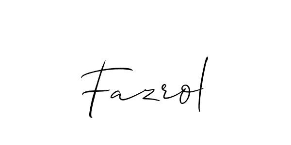 Fazrol stylish signature style. Best Handwritten Sign (Allison_Script) for my name. Handwritten Signature Collection Ideas for my name Fazrol. Fazrol signature style 2 images and pictures png