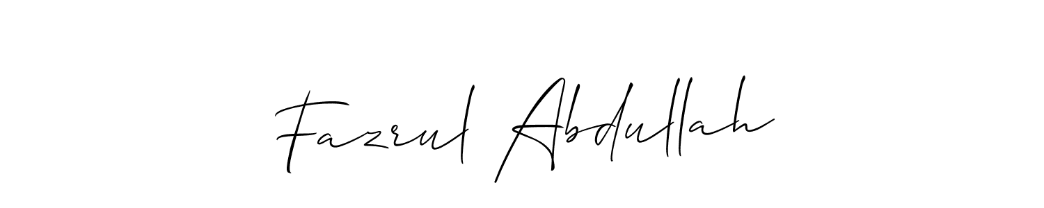 Also we have Fazrul Abdullah name is the best signature style. Create professional handwritten signature collection using Allison_Script autograph style. Fazrul Abdullah signature style 2 images and pictures png