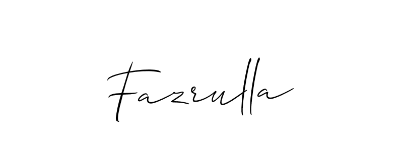 Allison_Script is a professional signature style that is perfect for those who want to add a touch of class to their signature. It is also a great choice for those who want to make their signature more unique. Get Fazrulla name to fancy signature for free. Fazrulla signature style 2 images and pictures png