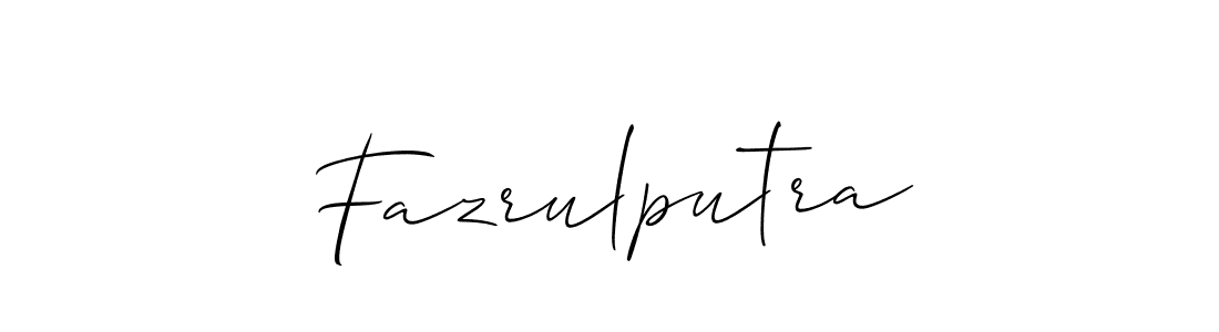 How to make Fazrulputra name signature. Use Allison_Script style for creating short signs online. This is the latest handwritten sign. Fazrulputra signature style 2 images and pictures png