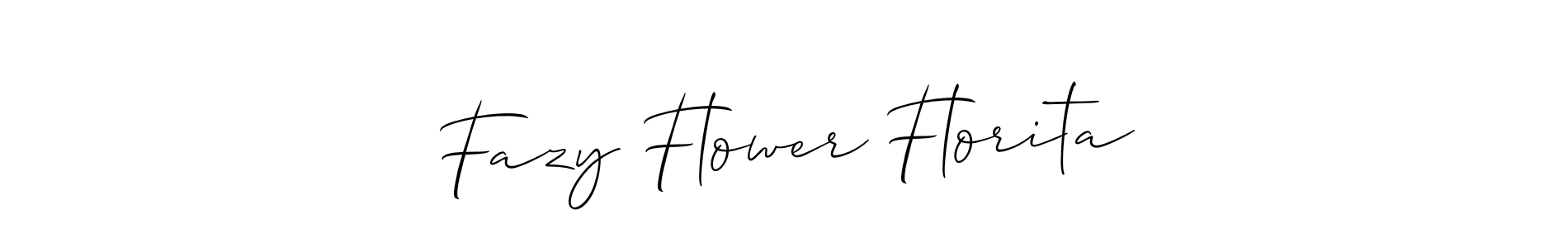 Make a beautiful signature design for name Fazy Flower Florita. With this signature (Allison_Script) style, you can create a handwritten signature for free. Fazy Flower Florita signature style 2 images and pictures png