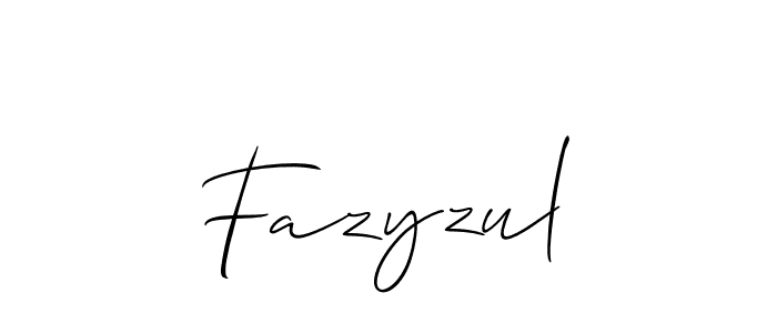 Create a beautiful signature design for name Fazyzul. With this signature (Allison_Script) fonts, you can make a handwritten signature for free. Fazyzul signature style 2 images and pictures png