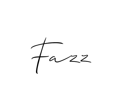Design your own signature with our free online signature maker. With this signature software, you can create a handwritten (Allison_Script) signature for name Fazz. Fazz signature style 2 images and pictures png