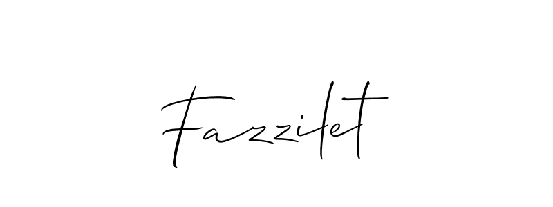 Allison_Script is a professional signature style that is perfect for those who want to add a touch of class to their signature. It is also a great choice for those who want to make their signature more unique. Get Fazzilet name to fancy signature for free. Fazzilet signature style 2 images and pictures png