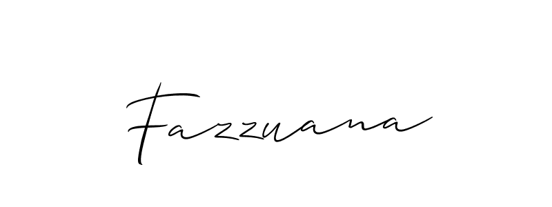 It looks lik you need a new signature style for name Fazzuana. Design unique handwritten (Allison_Script) signature with our free signature maker in just a few clicks. Fazzuana signature style 2 images and pictures png
