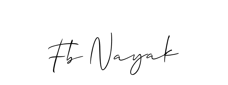 Similarly Allison_Script is the best handwritten signature design. Signature creator online .You can use it as an online autograph creator for name Fb Nayak. Fb Nayak signature style 2 images and pictures png