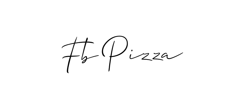 You should practise on your own different ways (Allison_Script) to write your name (Fb Pizza) in signature. don't let someone else do it for you. Fb Pizza signature style 2 images and pictures png