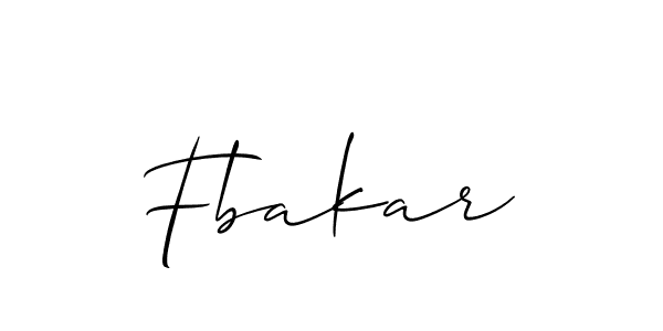 How to make Fbakar signature? Allison_Script is a professional autograph style. Create handwritten signature for Fbakar name. Fbakar signature style 2 images and pictures png