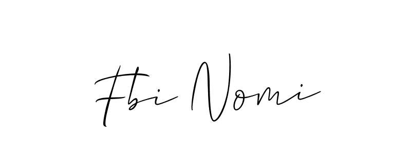 Make a beautiful signature design for name Fbi Nomi. With this signature (Allison_Script) style, you can create a handwritten signature for free. Fbi Nomi signature style 2 images and pictures png