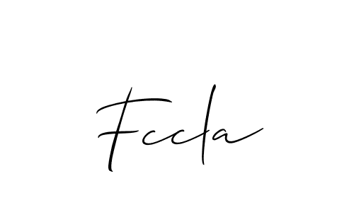 How to make Fccla signature? Allison_Script is a professional autograph style. Create handwritten signature for Fccla name. Fccla signature style 2 images and pictures png