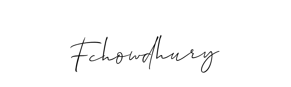 The best way (Allison_Script) to make a short signature is to pick only two or three words in your name. The name Fchowdhury include a total of six letters. For converting this name. Fchowdhury signature style 2 images and pictures png