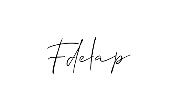 It looks lik you need a new signature style for name Fdelap. Design unique handwritten (Allison_Script) signature with our free signature maker in just a few clicks. Fdelap signature style 2 images and pictures png