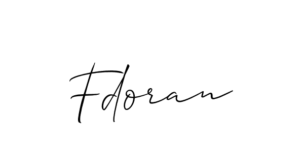 Create a beautiful signature design for name Fdoran. With this signature (Allison_Script) fonts, you can make a handwritten signature for free. Fdoran signature style 2 images and pictures png