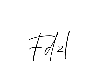 Design your own signature with our free online signature maker. With this signature software, you can create a handwritten (Allison_Script) signature for name Fdzl. Fdzl signature style 2 images and pictures png