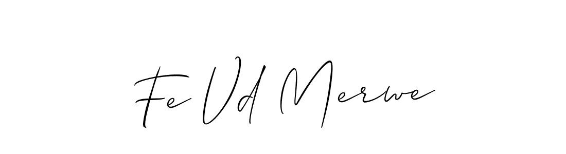 Also we have Fe Vd Merwe name is the best signature style. Create professional handwritten signature collection using Allison_Script autograph style. Fe Vd Merwe signature style 2 images and pictures png