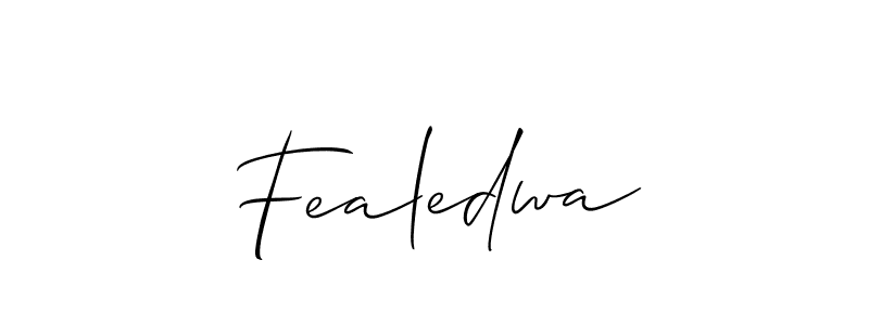 Once you've used our free online signature maker to create your best signature Allison_Script style, it's time to enjoy all of the benefits that Fealedwa name signing documents. Fealedwa signature style 2 images and pictures png