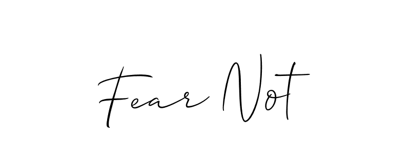 How to Draw Fear Not signature style? Allison_Script is a latest design signature styles for name Fear Not. Fear Not signature style 2 images and pictures png