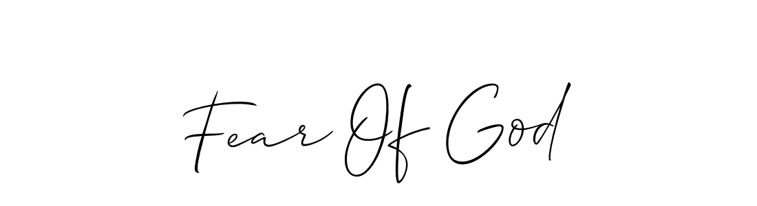 It looks lik you need a new signature style for name Fear Of God. Design unique handwritten (Allison_Script) signature with our free signature maker in just a few clicks. Fear Of God signature style 2 images and pictures png