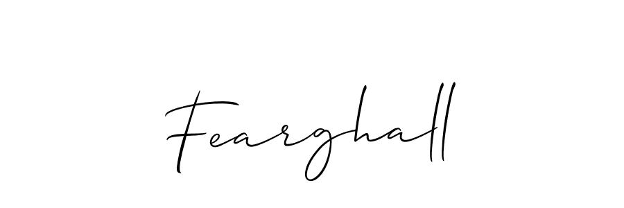 Make a beautiful signature design for name Fearghall. With this signature (Allison_Script) style, you can create a handwritten signature for free. Fearghall signature style 2 images and pictures png